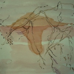 carita-savolainen-memoire-de-leau-ii-landscape-is-singing-aquarelle-et-encre-sur-papier-canson-20cm-x-20cm-2019-