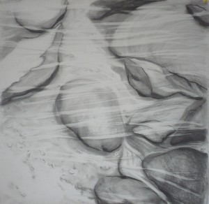 Stream 2, pencil on paper, 77cm x 77cm, 2011